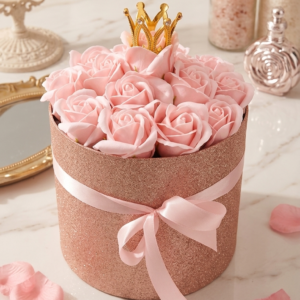 Glitter Bronze-pink ! Σύνθεση απο τριαντάφυλλα-σαπουνάκια σε κουτι !!!